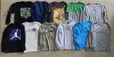 Youth Boys Long Sleeve Play Shirts Lot M/L 10-12 Hurley, Adidas, Nike