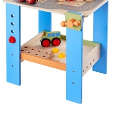 Wooden Kids Tool Bench Set Ages 3 Pretend Play Workbench Toys With Accessories
