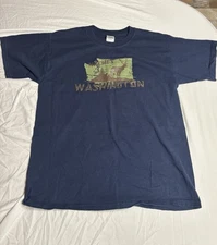 Naches Washington Elk Graphic T-Shirt Men’s Large Gildan Ultra Cotton 