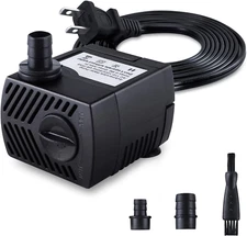 Fountain Pump, 80GPH(4W 300L/H) Submersible Water Pump, Durable Outdoor Fountain