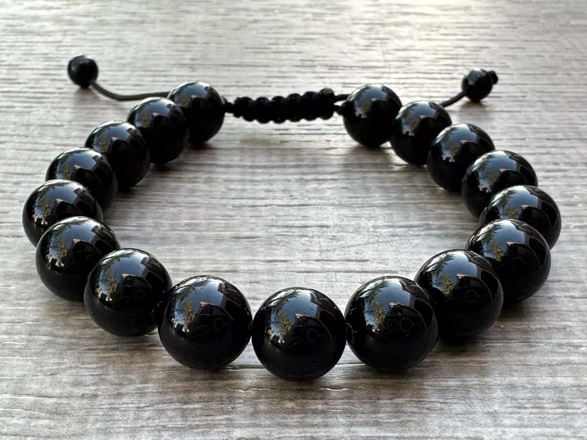Genuine black sale obsidian bracelet