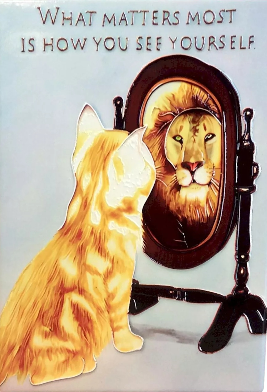 Reflections Tile Picture Plaque Cat & Lion Wall Sign Tube Lined Ceramic 30x20cm