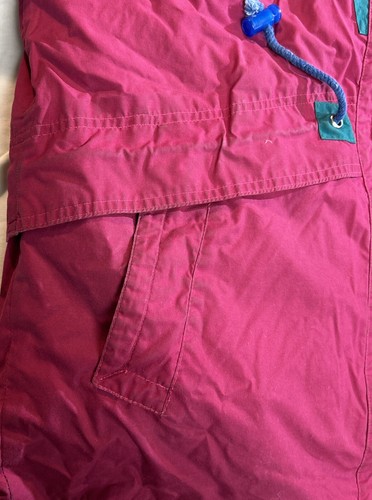 London Fog Color Block 80s/90s Winter Coat Pink Teal Blue Removable Liner Small - Picture 12 of 20