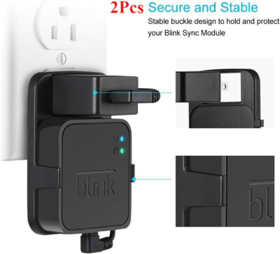 2X Outlet Wall Mount Fit For Blink Sync Module 2 Simple Mounting Bracket Holders