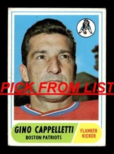 1968 Topps Football VG-EX 2-219 Pick From List All PICTURED cc4 qq9 cc9