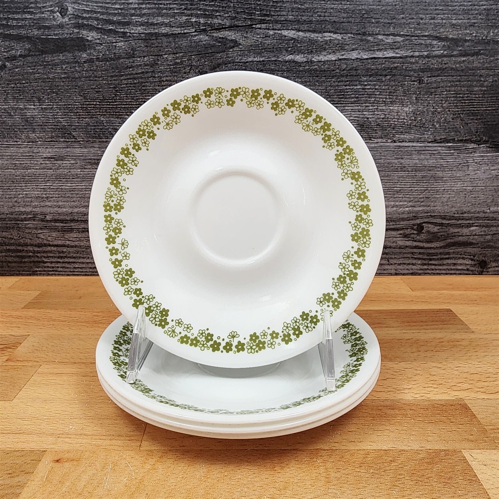 Corelle Corning Spring Blossom Set of 3 Flat Cup & Saucer