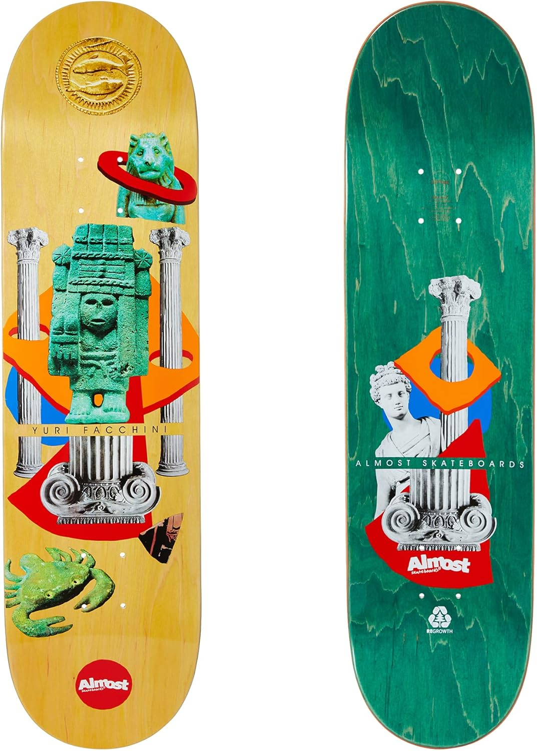 Skateboard Deck Yuri Faccini Relics Yellow 8.25