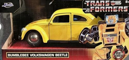 2024 Jada Toys Hollywood Rides Transformers Bumblebee Volkswagen Beetle Diecast Car