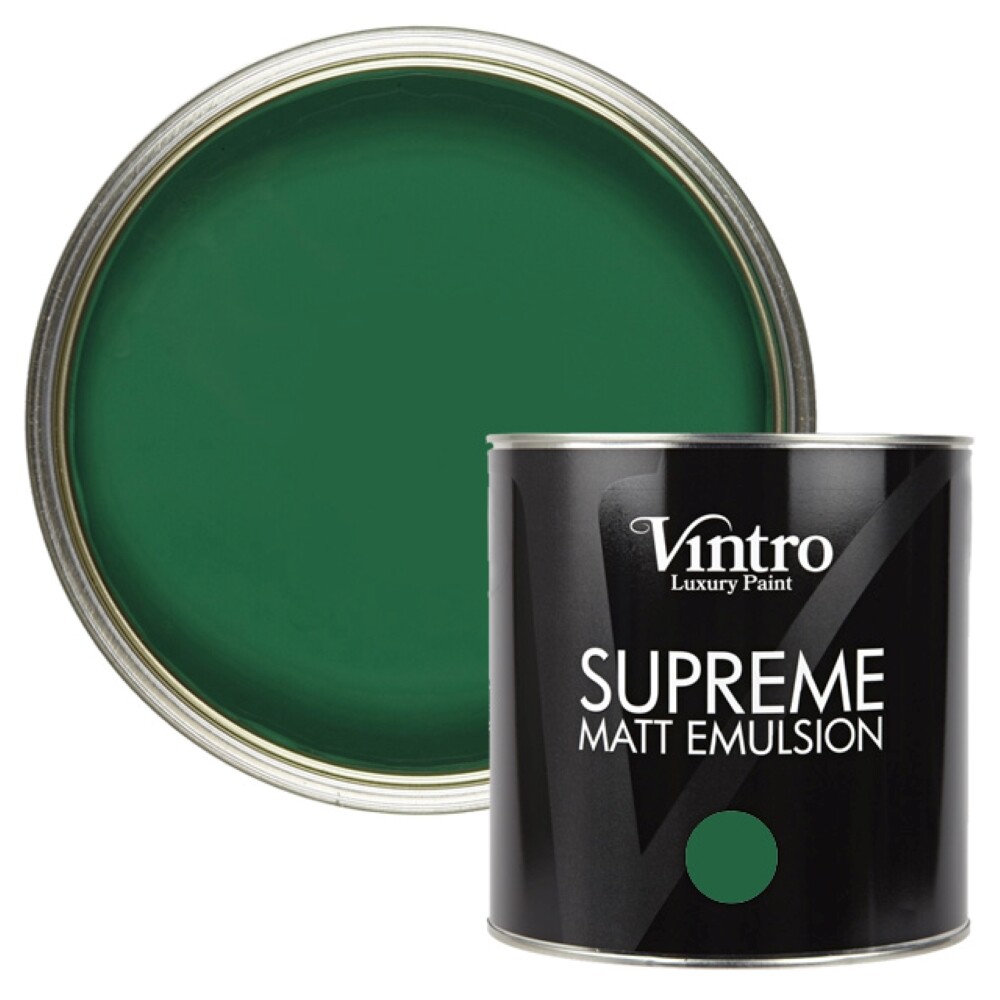 Vintro Paint Brooklands Matt Emulsion Interior Paint 2.5L - Green - Image 2