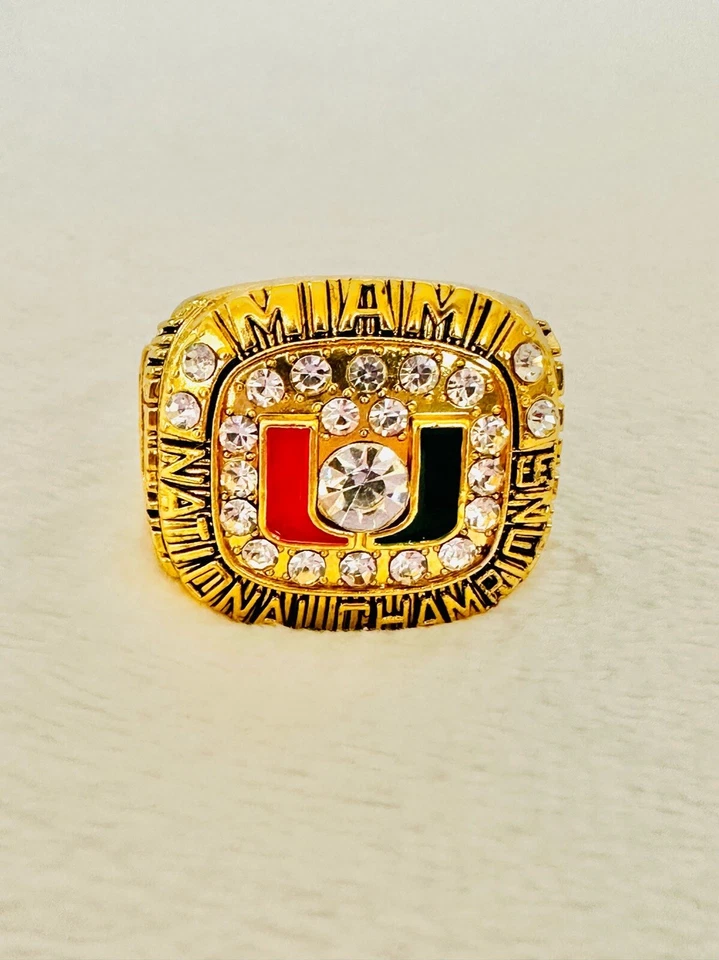 1991 Miami Hurricanes NCAA 18k GP латуни чемпионата кольцо W коробка, США корабль - Изображение 2 из 4