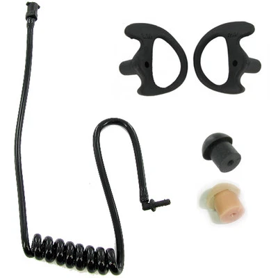 VALLEY ENTERPRISES Two-Way Radio Audio Black Extra Small Earmold Earbud Coil Tube Replacement Kit