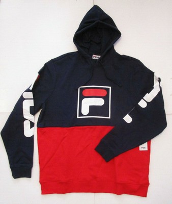 Fila Marzio Men's Sport Hoodie, New Navy Blue Red White Training Hoody Sz 2XL | eBay