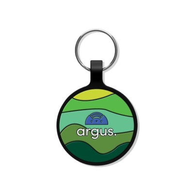 Argus Silent Tech Tag with Key Ring - Pet ID Tag with QR Code, NFC, and URL