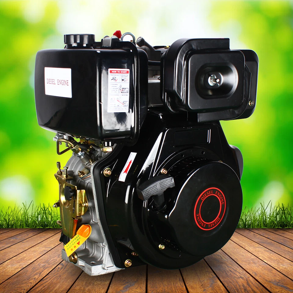 Motor diésel 418CC resistente 10 hp 4 tiempos monocilíndrico eje de 1" refrigerado por aire Foto 2 de 4