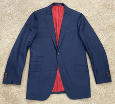 SUITSUPPLY Sienna jacket US 42L Vitale Barberis wool Super 140s blue nailhead