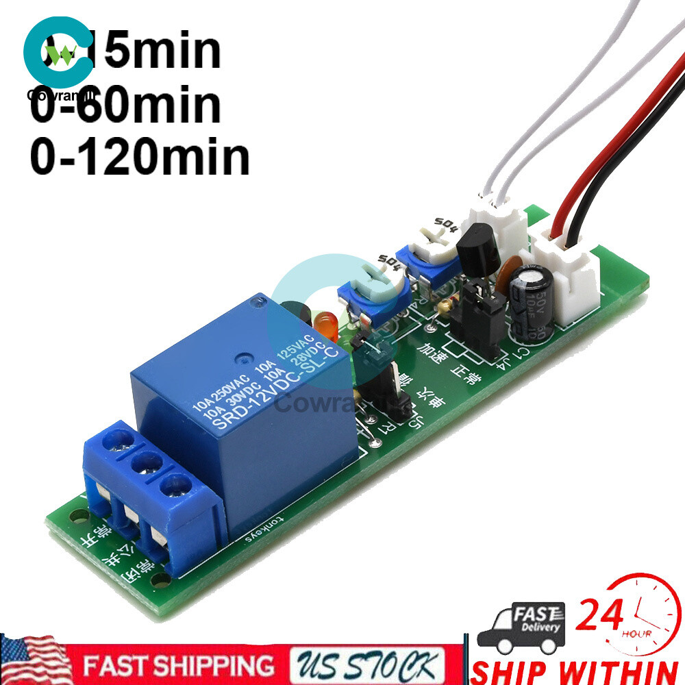 DC12V Cycle Delay Timer Relay 0-15/60/120 Minute ON-OFF Switch Module Adjustable