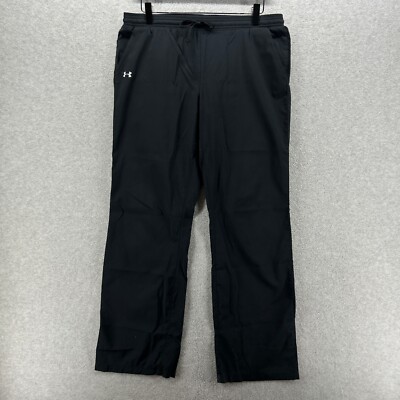 Under Armour Pants Womens Size Small Black Wide Leg Pull On Performance Pockets