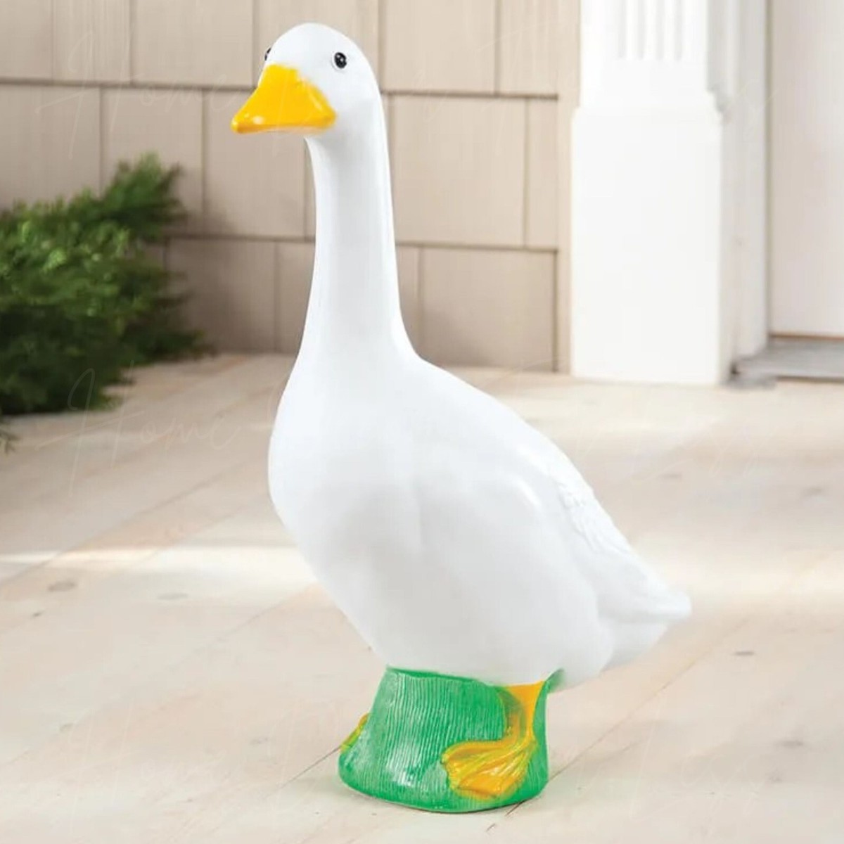 Large White 23"H Dress Up Goose Garden Statue Blow Mold Outdoor Yard Porch  Decor