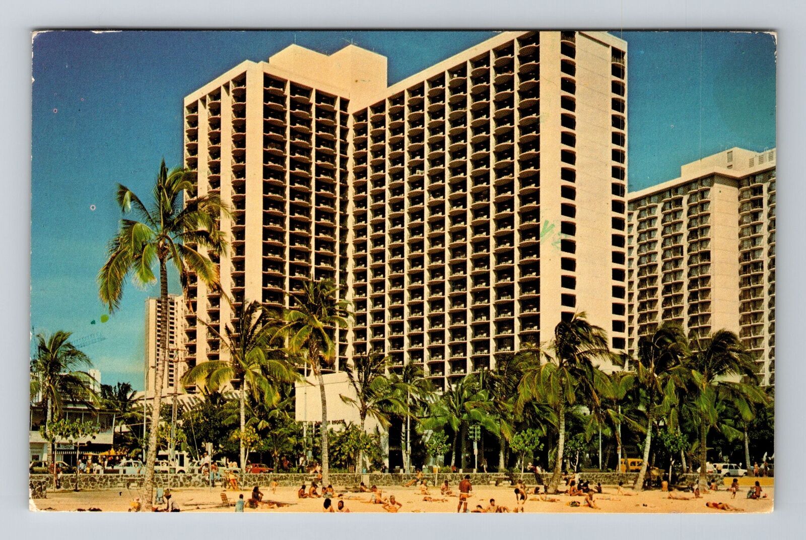 Waikiki Beach HI-Hawaii, Hawaiian Regent Hotel, Vintage c1980 Postcard