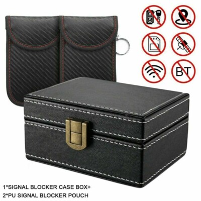 Auto Schlüsselanhänger Übertragung Signal Blocker Box und Taschen für Diebstahlschutz UK