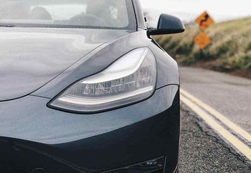Per Tesla Model 3 2020-2022 copertura obiettivo fari sinistro + Hanbuch - Foto 5 di 8