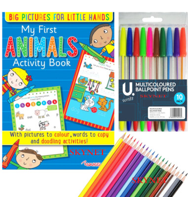 KINDER MEINE ERSTEN TIERE LERNEN MALBUCH 18 STIFTE ALTER 3-4