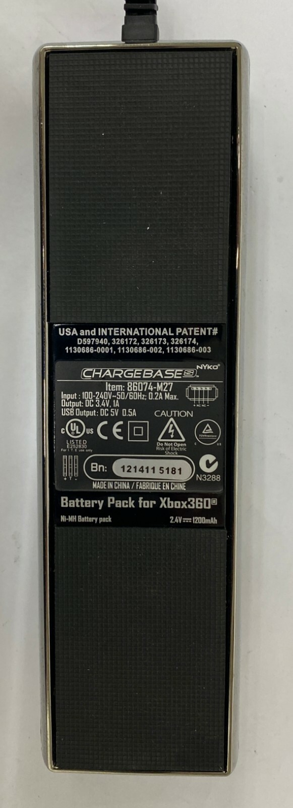 Xbox 360 Nyko Dual Controller Battery Charge Base 86074M27 eBay