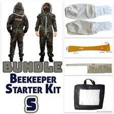 Jawadis Premium Beekeeper Suit Bundle – S Gloves, Hive Tool & Brush Included
