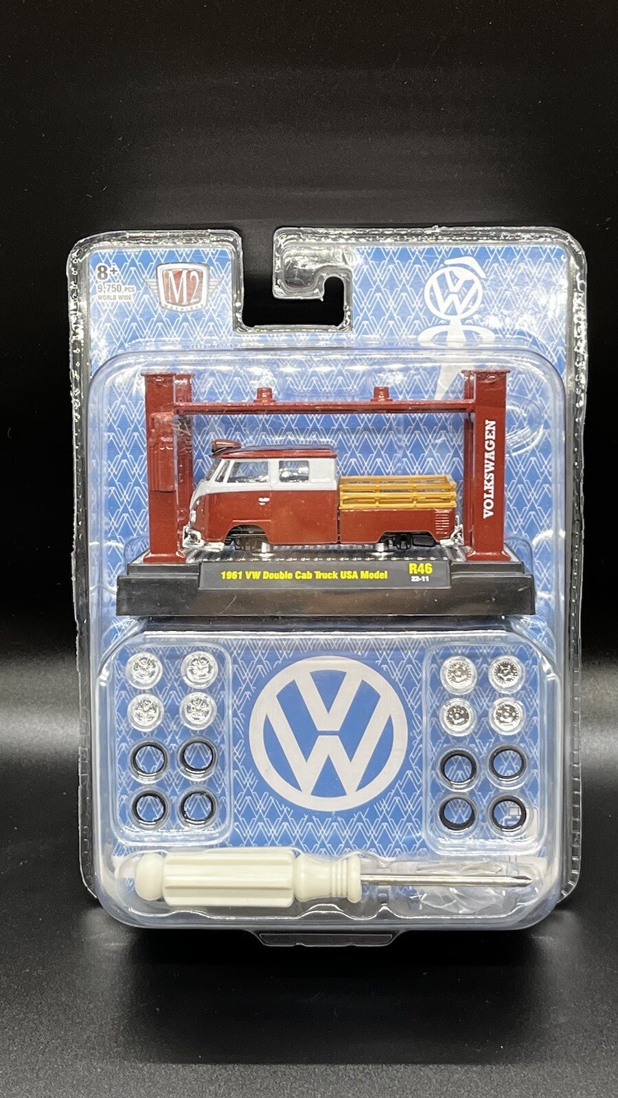 M2 Machines 2022 1961 VW Double Cab Truck USA Model Kit #R46 1:64 Scale ...