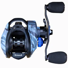 Reaction Tackle Baitcasting Fishing Reel- StreamX Edition- 7.5:1 gear ratio