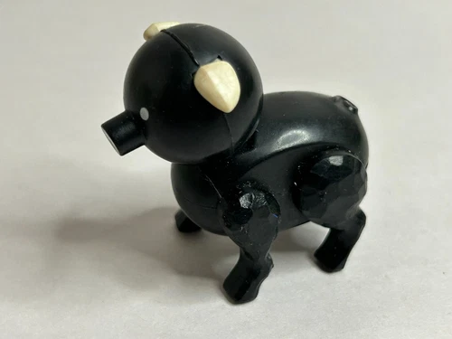Vintage Fisher Price Black and White Pig Farm Animal