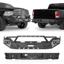 Fit Dodge Ram 1500 2013-2018 Steel Front/rear Bumper W/led Lights & Winch Plate