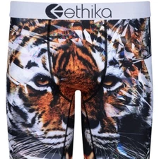 ETHIKA MENS STAPLE UNDERWEAR BOXER GLASS TIGER BLACK