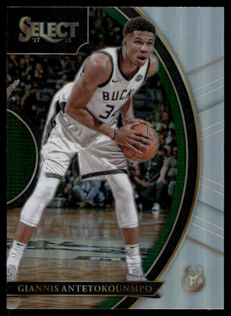2017-18 Panini Select Giannis Antetokounmpo #3 Concourse Silver Prizm Free Ship