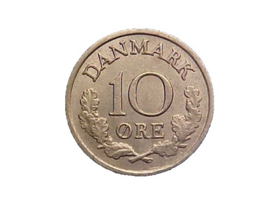 1970 Denmark 10 Ore KM# 849.1 - Nice High Grade Circ Collector Coin-c5608xux