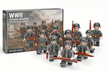 10 deutsche ww2 Klemmbaustein Soldaten Top Mi...