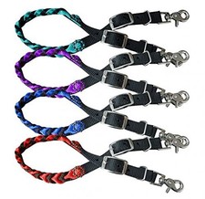 Showman Braided Nylon Wither Strap w/ Rhinestone Conchos