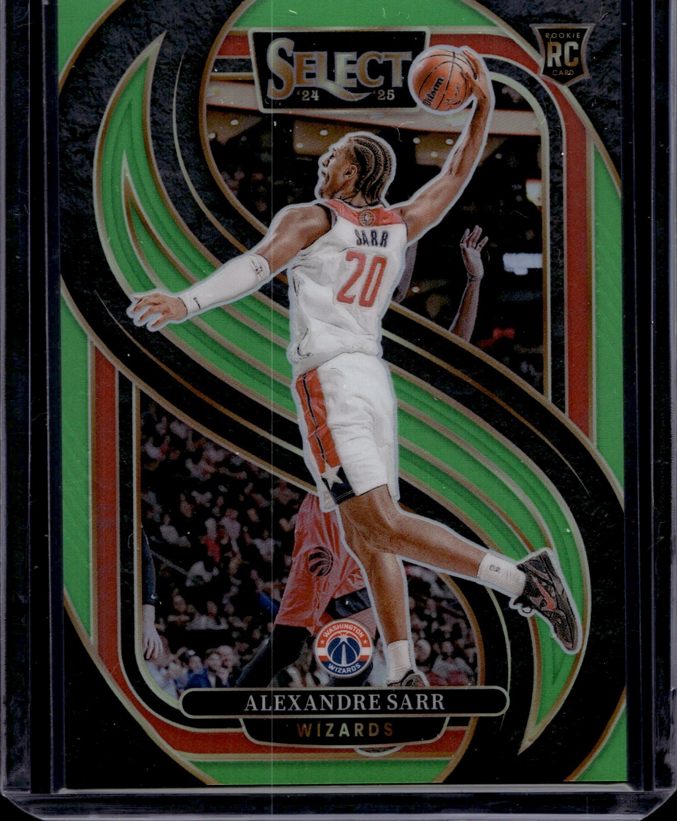 2024-25 Select Neon Green Prizms #185 Alexandre Sarr RC 68/75