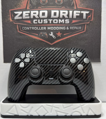 Custom PS5 DualSense Controller TMR Rise 4 Clicky Carbon Fiber Shell