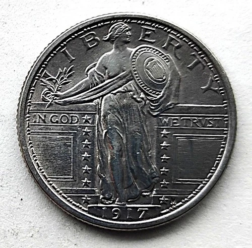 🧿1917 LIBERTY  QUARTER.....GEM.....AU /BU.....WITH DETAILS🧿