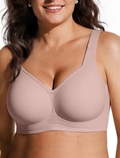 Womens Wireless Jelly Bra Plus Size Supportive Seamless Bras Full Coverage Pu...