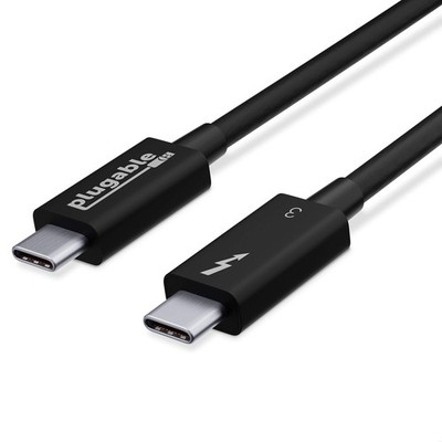 Thunderbolt 3 Cable 40Gbps 100W Charging 2.6ft USB-C Compatible Driverless