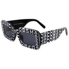 Marc Jacobs Women's 51mm Black White Logo Sunglasses MARC488NS-003K-IR