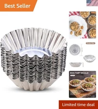 20Pcs Egg Tart Molds Mini Tart Pan for Baking Aluminium Puto Mold Pie Cupcake
