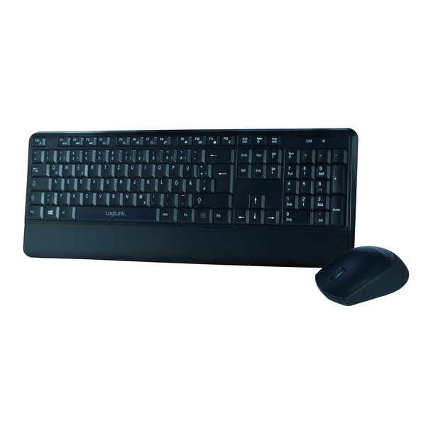 Logilink ID0161 Tastatur Maus Kombination Funk 2.4 Ghz Schwarz-image