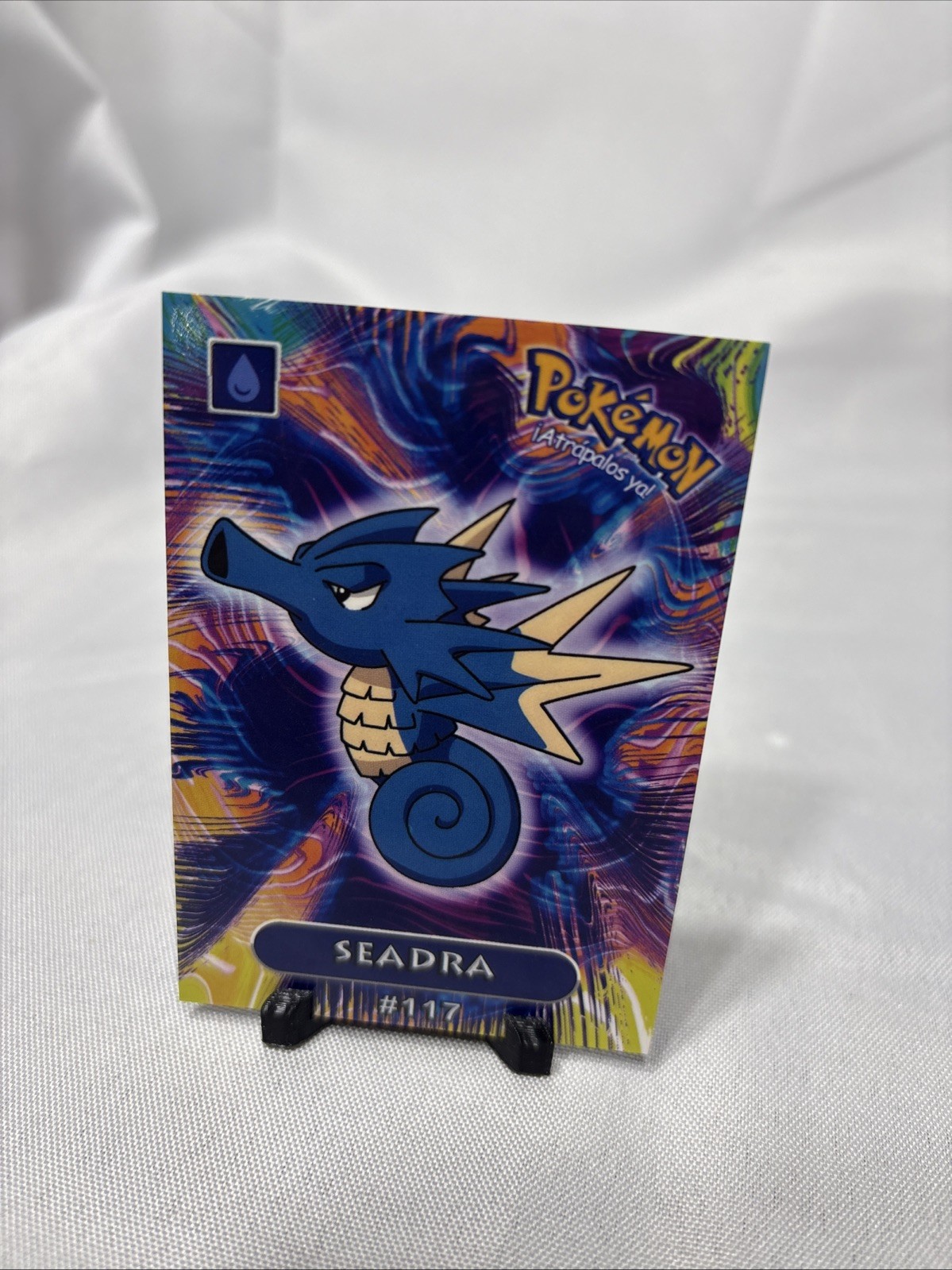 Seadra #117 Heart Flower Holo Rare Pokemon Card Electric Peru NM