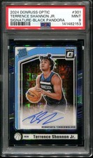 2024 Terrence Shannon Jr. Rookie Auto Donruss Optic Black Pandora /25 #301 PSA 9
