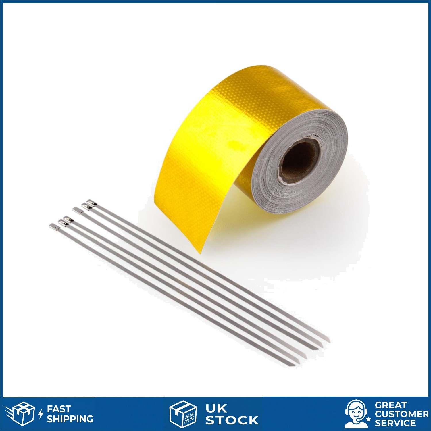 Gold Heat Reflective Adhesive Shield Foil Tape Roll 10m x 5cm