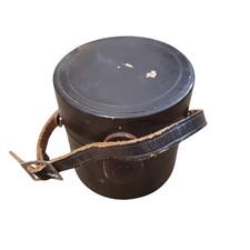 VINTAGE LEATHER CAMERA LENS CASE - Brown Leather - Wear See Photos