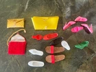 LOT of Vintage Barbie Ken Skipper Doll Shoe Japan 1960s Heels Accessories purse